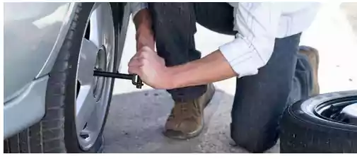 Fixing a flat tire