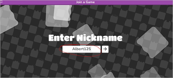 Enter a username