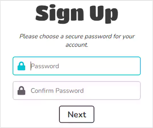 Enter password select Next
