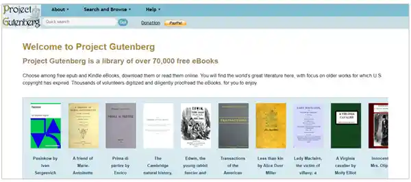  Project Gutenberg User Interface