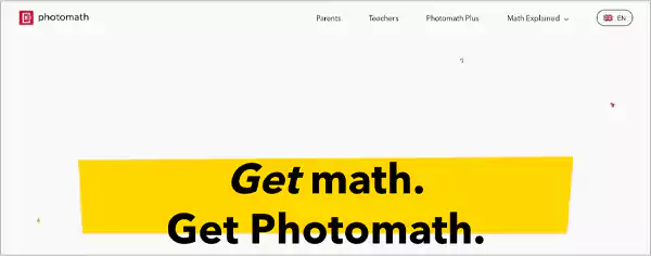 Photomath Homepage