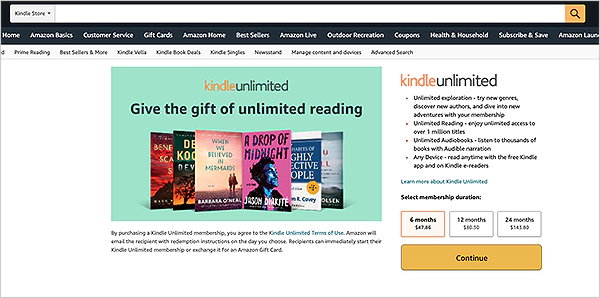Gift Kindle Unlimited