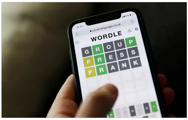 Wordle Word Game on Phone