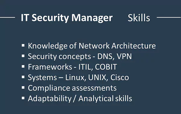 Information Security Manager Skills