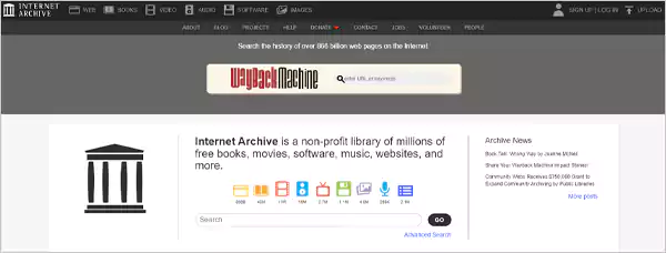 Internet Archives collection