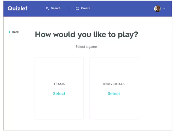 Individual and Team Mode Quizlet