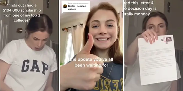 Student Using Snapchat to Celebrate Scholarship