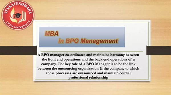 MBA in BPO Management 