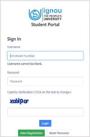 IGNOU Student Login Portal