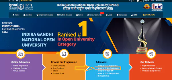 IGNOU Student Registration Portal