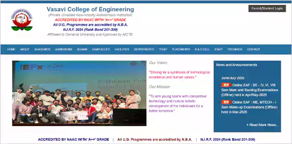 Vasavi College of Engineering Hyderabad