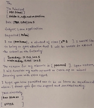 Leave Application for Schoolss