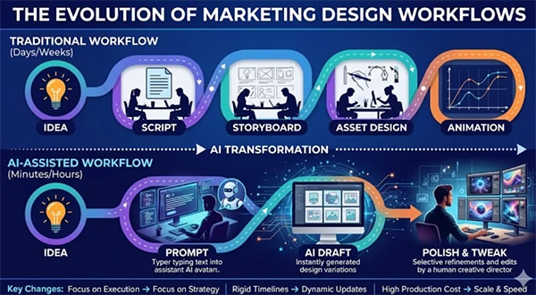 Evolution of marketing design workflows