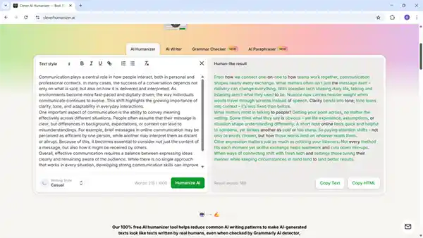 Text with a Dedicated Tool