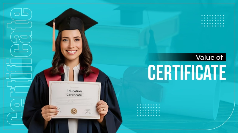 value of certificate